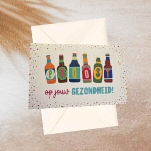 Verras met een verjaardagskaart op Aruba